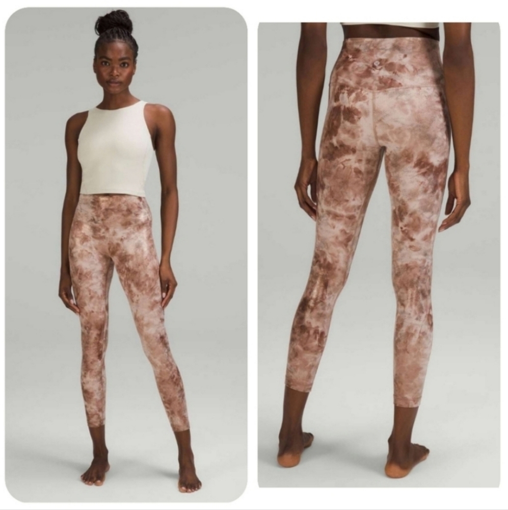 Lululemon Align High Rise Leggings 25" | Shine | Diamond Dye Misty Shell | 8